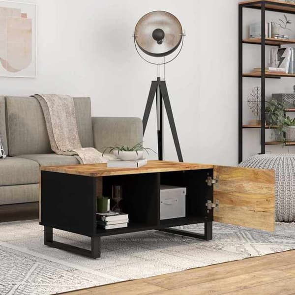 Maison Exclusive - Sofabord 80x50x40 cm Solid mango træ og ingeniørtræ
