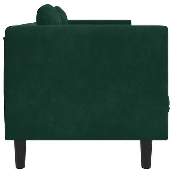 Maison Exclusive - Soffa med kuddar 2 platser mörkgrön sammet