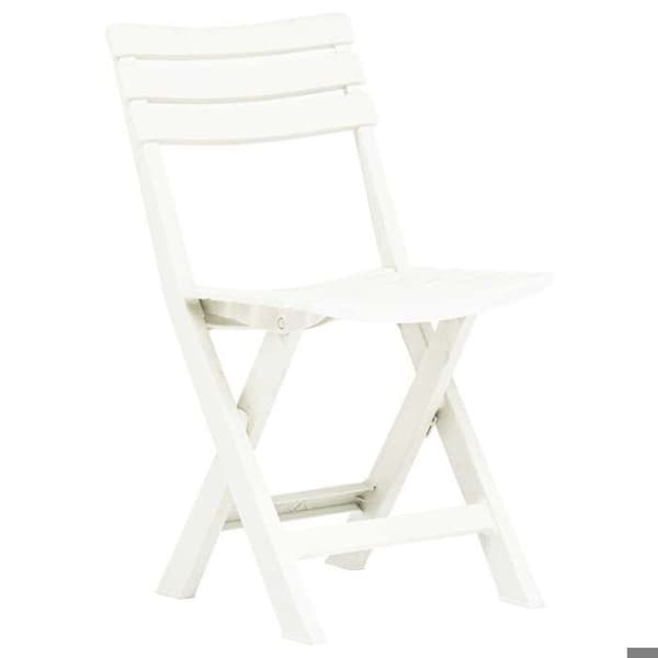 Maison Exclusive - Fällstolar, set om 2, i vit plast Vit