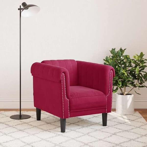 Maison Exclusive - Bordeaux punainen samettituoli