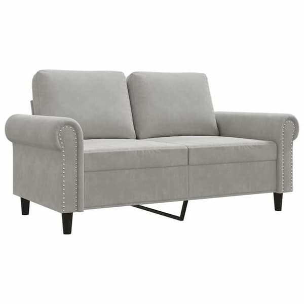 Maison Exclusive - Vaaleanharmaa 2-paikkainen sohva 120 cm Sametti