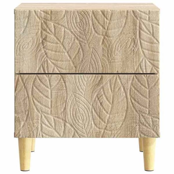 Maison Exclusive - Nattens bord Egetræ Sonoma 43 x 34,5 x 48 cm