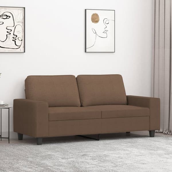 Maison Exclusive - 2-personers sofa Brun 140 cm Stof