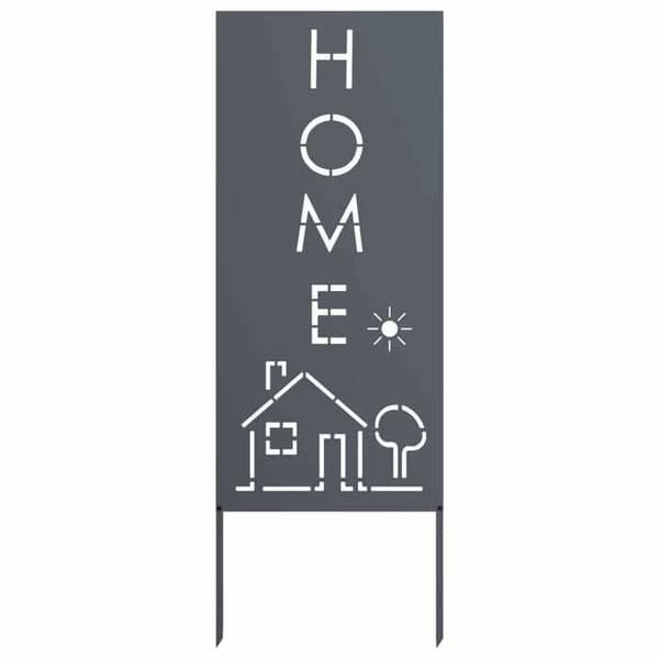 Trädgårdsskärm - EXKLUSIV HEM - Rektangulär - Antracit - 50 x 140 cm - Stål med matt finish antracit