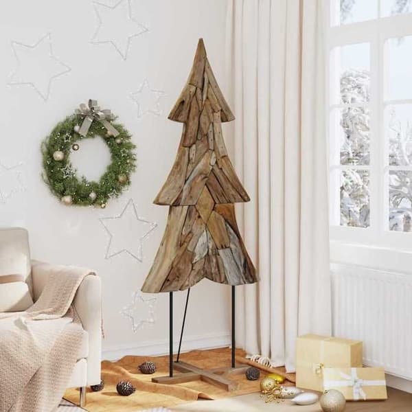 Juletræ - EKSKLUSIVT HUS - Rustik design - Massivt teaktræ - 181,5 cm - Brun brun