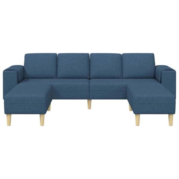 Soffa - EXKLUSIVT HUS - 3 delar - Blå - Polyesteröverdrag - Träben Blå