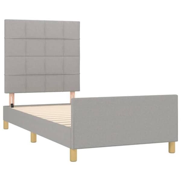 Maison Exclusive - Sengebund uden madras lys grå 80x200 cm stof
