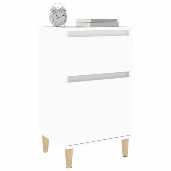 Maison Exclusive - Yöpöydät 2 kpl valkoinen 40x35x70 cm