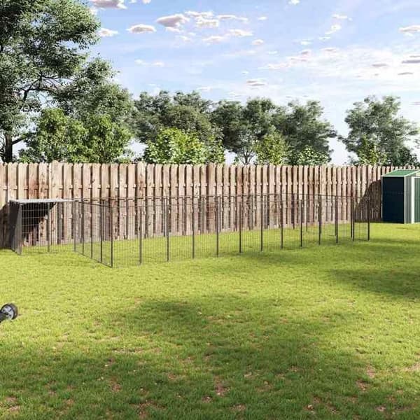 Maison Exclusive - Chenil Noir 22,99 m² Stål