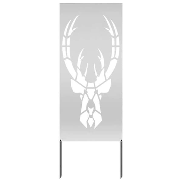 Sekretessskärm - EXKLUSIV HEM - Rektangulär - 50 x 140 cm - Stål med matt finish - Silverfärgad Silver