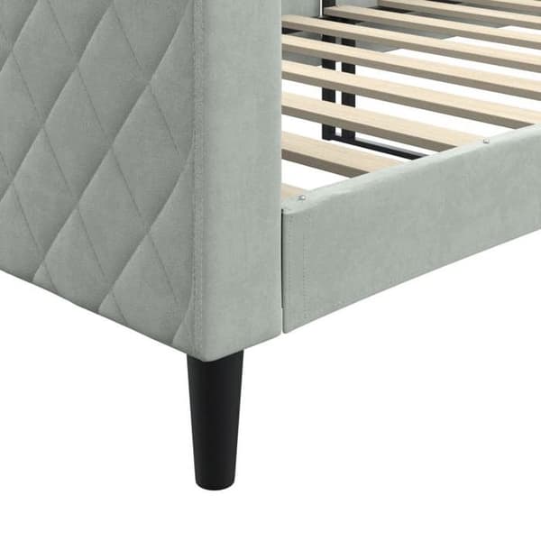 Maison Exclusive - Sängsoffa utan madrass ljusgrå 80x200 cm sammet Ljusgrått