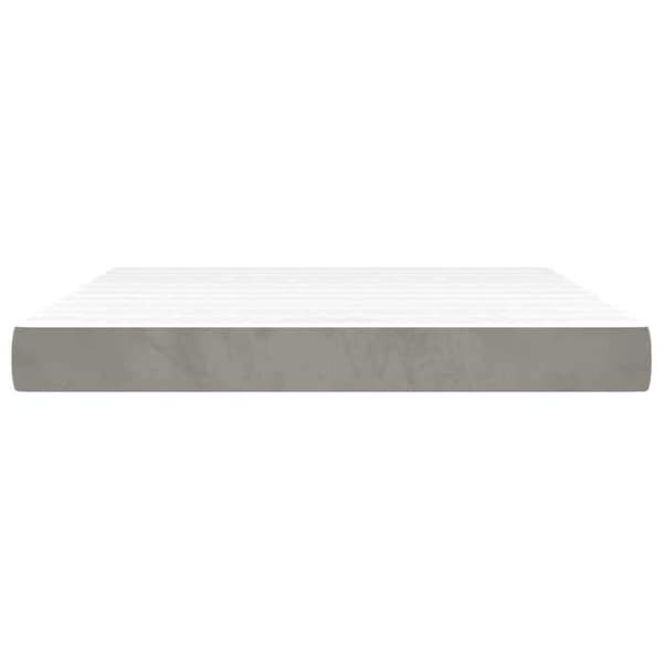 Maison Exclusive - Madras med pocketfjedre, medium fasthed, lys grå 180x200x20 cm