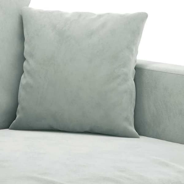 Maison Exclusive - 3-paikkainen vaaleanharmaa sohva 180 cm samettia