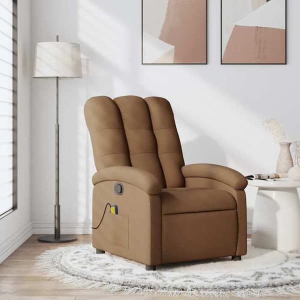 Maison Exclusive - Lænestol med massagefunktion, Brun Stof