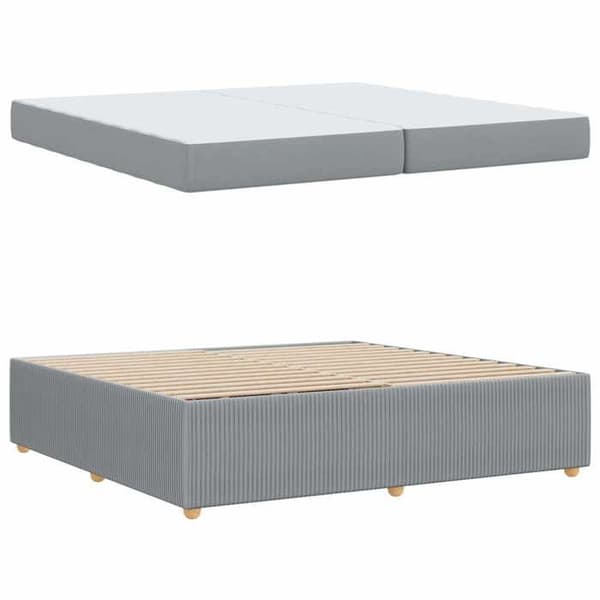 Maison Exclusive - Sängram Ljusgrå 200 x 200 cm tyg