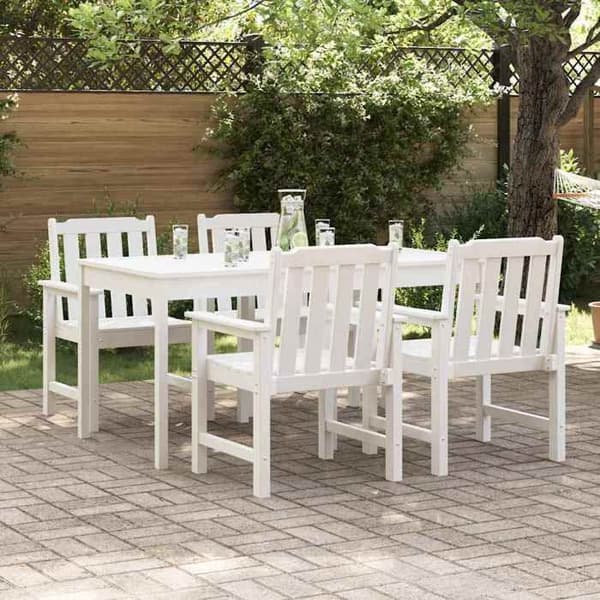 Maison Exclusive - Puutarhatuoli 4 kpl Valkoinen Polyeteeni