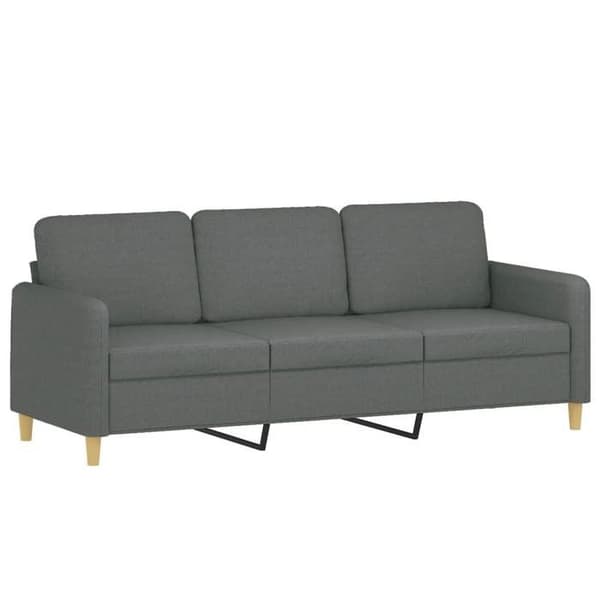 Maison Exclusive - Sæt af 4 sofaer med puder Mørkegrå Stof