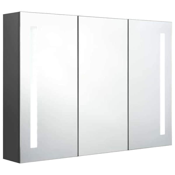 Maison Exclusive - LED-peilikaappi 89x14x62 cm Harmaa