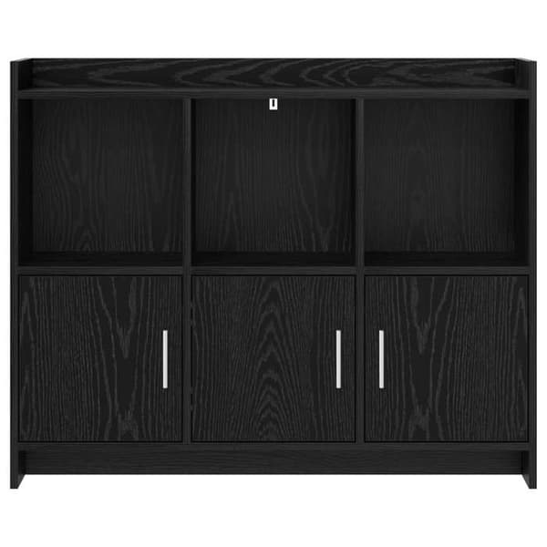 Maison Exclusive - Buffé Ek svart 98,5 x 33 x 80 cm Ingenjörsträ