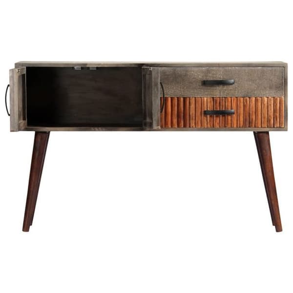 Konsolbord - Maison Exclusive - Massivt mangotræ - Grå - 120x35x75 cm Grå