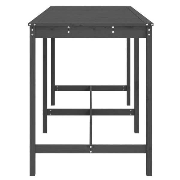 Maison Exclusive - Harmaa puutarhapöytä 203,5x90x110 cm massiivipuusta grå