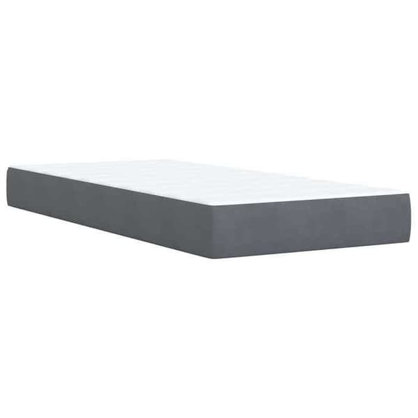 Maison Exclusive - Boxspring-sänky tummanharmaalla patjalla 90 x 190 cm Sametti