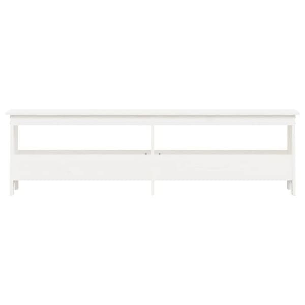Maison Exclusive - Valkoinen eteispankki 160x28x45 cm massiivipuusta Vit