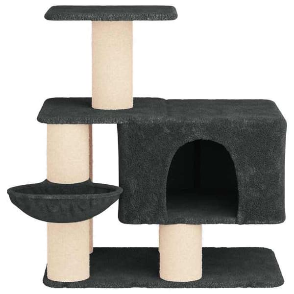 Maison Exclusive - Kattträd med sisal klöspinnar Mörkgrå 96 cm Mørkegrå