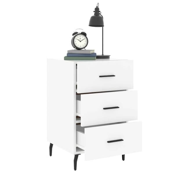 Maison Exclusive - Sängbord vit 40x40x66 cm ingenjörsträ Vit