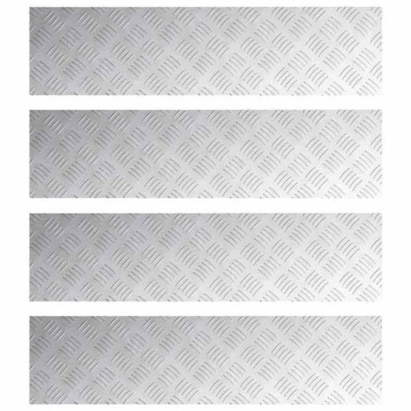 Maison Exclusive - Gåflade 4 pc 100 x 25 cm Sølv Aluminium Rektangulær Silver