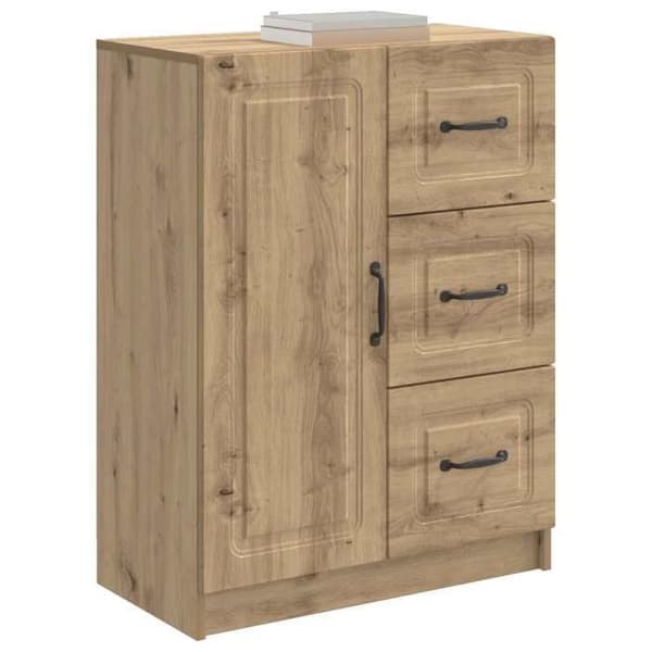 Maison Exclusive - Buffet i håndlavet egetræ 66 x 34,5 x 87 cm Ingeniørtræ