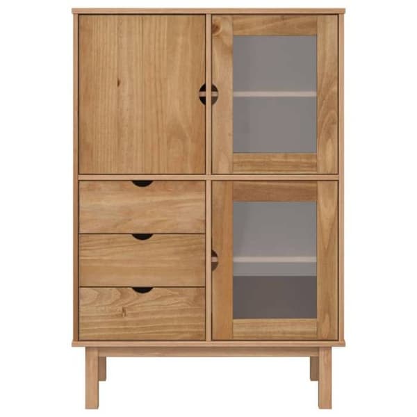 Maison Exclusive - Buffet korkea OTTA 85x43x125 cm massiivipuusta