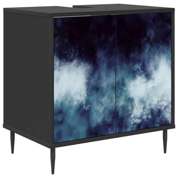 Maison Exclusive - Badeværelsesskab RAALTE Sort eg 60 x 40 x 61 cm