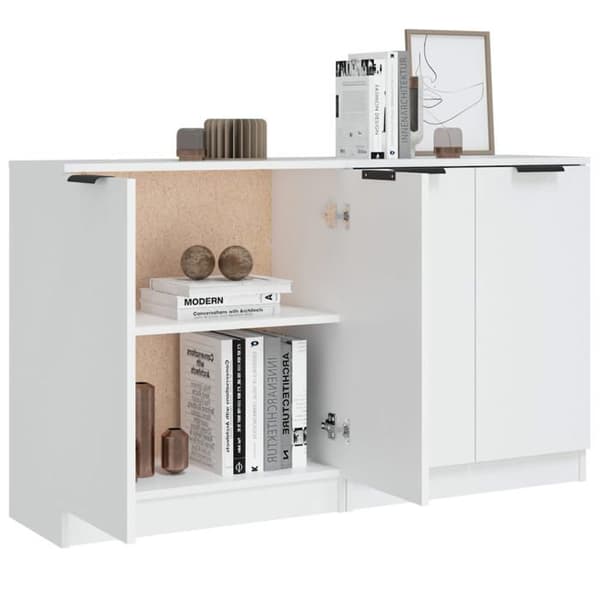 Maison Exclusive - Bufféer 2 st vit 60x30x70 cm Ingenjörsträ Vit