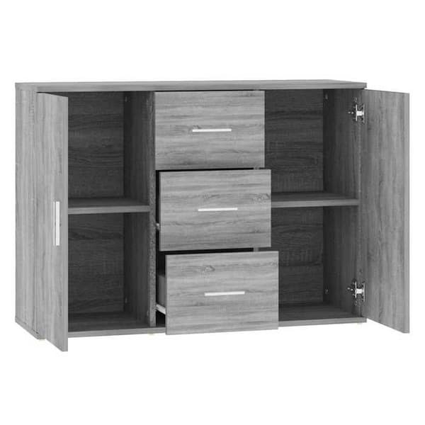 Maison Exclusive - Buffet Sonoma grå 91x29,5x65 cm Ingeniørtræ