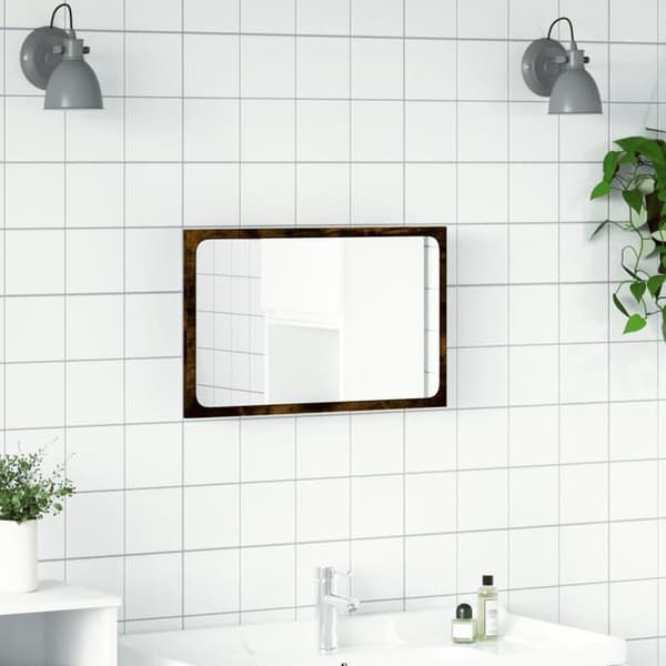 Maison Exclusive - LED-badrumsspegel i sonomaek, ingenjörsträ