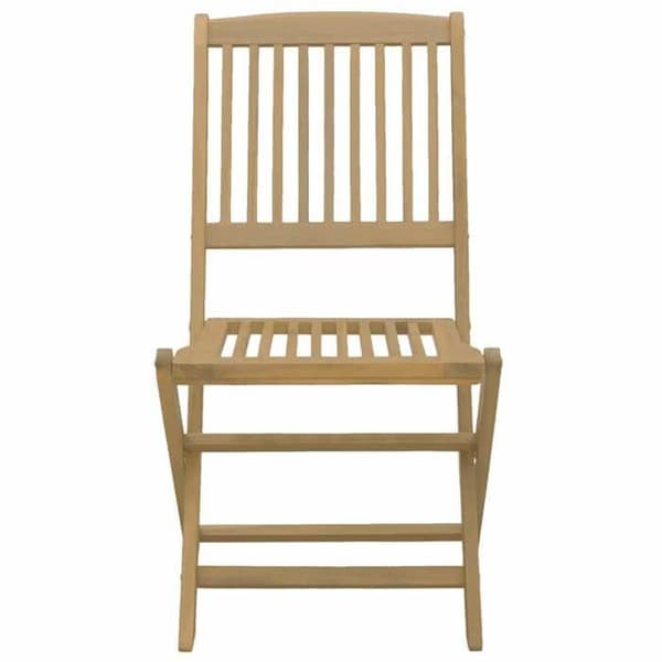 Maison Exclusive - Fällbara stolar set om 2 57x48,5x90 cm i massiv akaciaträ Ej specificerat