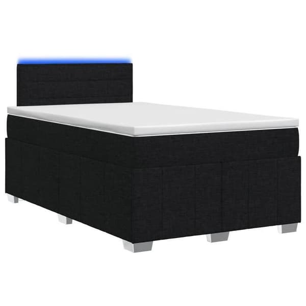 Maison Exclusive - Boxspring-sänky mustalla patjalla 120 x 190 cm Kangas Svart