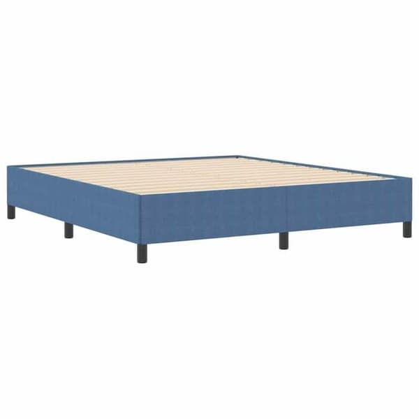Säng - EXKLUSIVT HUS - Boxfjäder - Blå - 180x200 cm - Kordvelour Blå