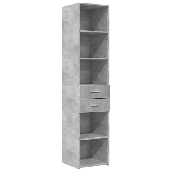 Maison Exclusive - Buffé hög grå betong 40x42,5x185 cm ingenjörsträ