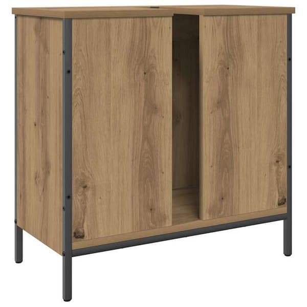 Maison Exclusive - Vaskeskab i egetræ, håndlavet, 60x30x60 cm, ingeniørtræ