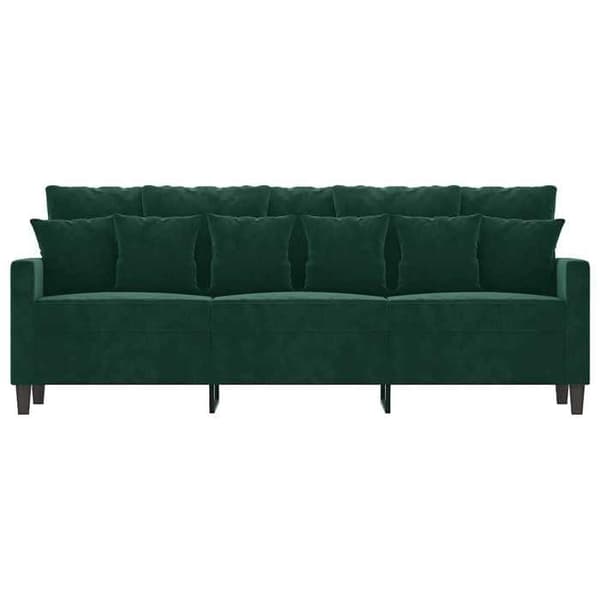 Maison Exclusive - Soffa 3-sits Grön mörk 180 cm Sammet