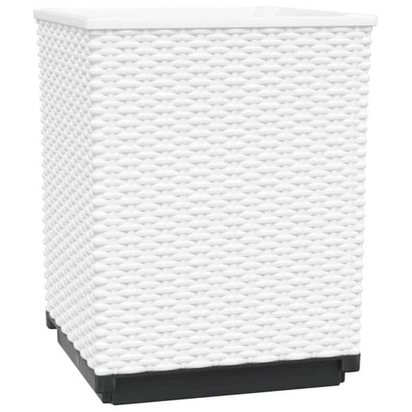 Maison Exclusive - Blomlådor 4 st vit 30x30x37 cm polypropen