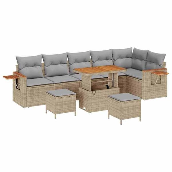 Maison Exclusive - 11-osainen puutarhakalustesarja 9-hengen