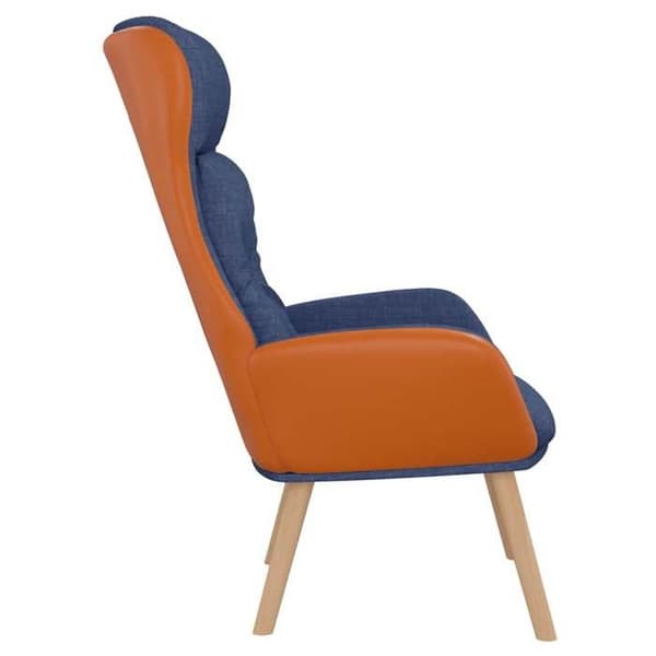 Maison Exclusive - Avkopplingsstol Blå Tyg och PVC Blå