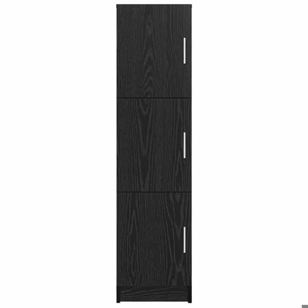 Dressoir - MAISON EXCLUSIVE - Moderne højskab - Sort eg - 31,5 x 32 x 122,5 cm - Moderne design svart ek