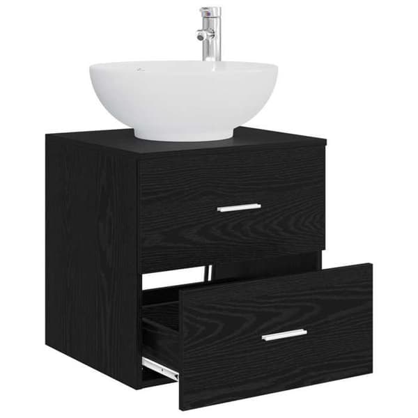 Eksklusiv hus - Vægmonteret vaskeskab Sort eg 49,5 x 44,5 x 66,5 cm