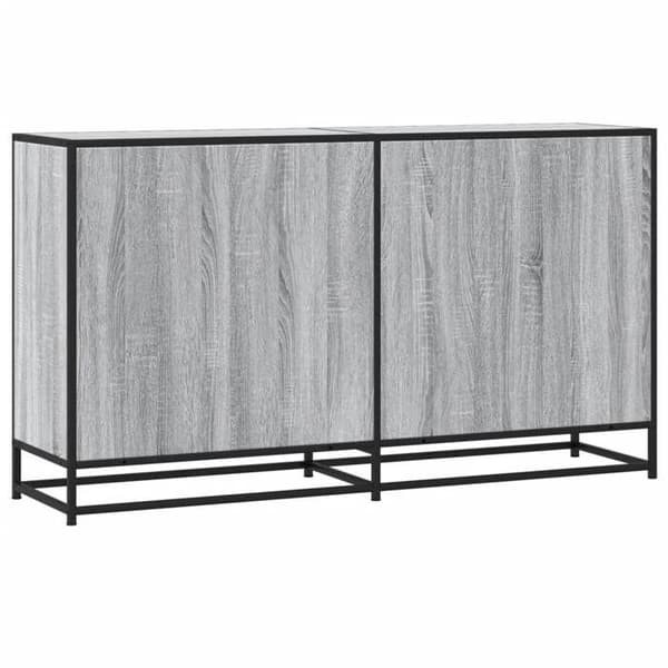 Maison Exclusive - Buffet sonoma grå 134x35x76 cm ingeniørtræ Sonoma grå
