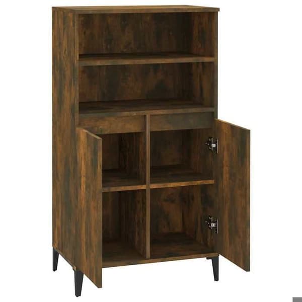 Maison Exclusive - Buffé hög Ek rökig 60x36x110 cm Ingenjörsträ