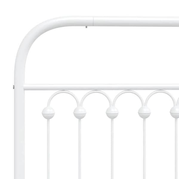 Hovedgærde - EKSKLUSIV HUS - 100 cm - Metal - Hvid - Klassisk design Vit